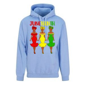 Juneteenth Is My Independence Day Afro Melanin Black Unisex Surf Hoodie