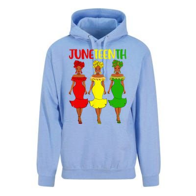 Juneteenth Is My Independence Day Afro Melanin Black Unisex Surf Hoodie