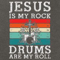 Jesus Is My Rock Drums Are My Roll Christian Drummer Cotton Canvas Backpack