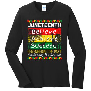 Juneteenth Is My Independence Day Black Pride Melanin Ladies Long Sleeve Shirt