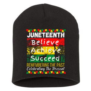 Juneteenth Is My Independence Day Black Pride Melanin Short Acrylic Beanie