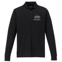 Jesus Is My Savior Gospel Music Is My Therapy Performance Long Sleeve Polo