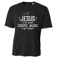 Jesus Is My Savior Gospel Music Is My Therapy Cooling Performance Crew T-Shirt