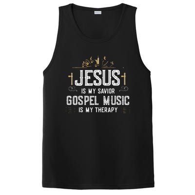 Jesus Is My Savior Gospel Music Is My Therapy PosiCharge Competitor Tank