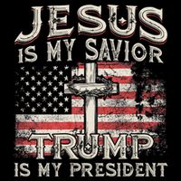 Jesus Is My Savior Trump Is My President American Flag 16 in Basic Backpack