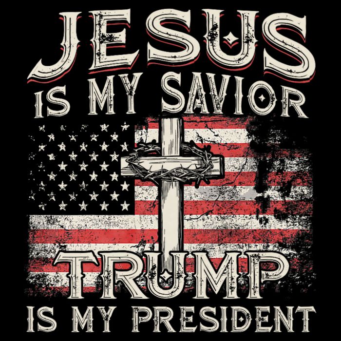 Jesus Is My Savior Trump Is My President American Flag 16 in Basic Backpack