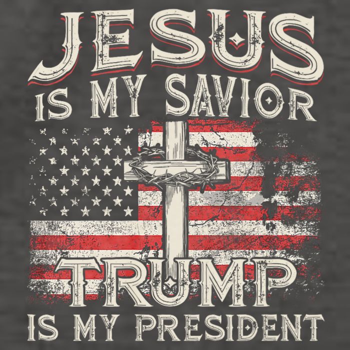 Jesus Is My Savior Trump Is My President American Flag Vector Backpack