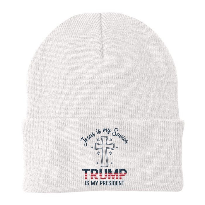 Jesus Is My Savior Trump Is My President Knit Cap Winter Beanie