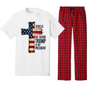 Jesus Is My Savior Trump Is My President Trump 2024 Maga Pajama Set