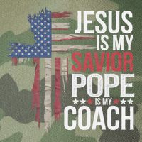Jesus Is My Savior Pope Is My Coach Religious Quote Legacy Tie Dye Trucker Hat