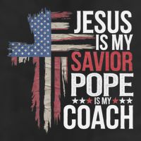 Jesus Is My Savior Pope Is My Coach Religious Quote Cool Comfort Performance Bucket Hat