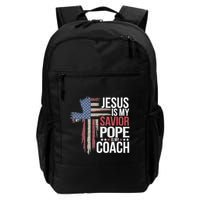 Jesus Is My Savior Pope Is My Coach Religious Quote Backpack