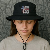 Jesus Is My Savior Pope Is My Coach Religious Quote Bucket Hat