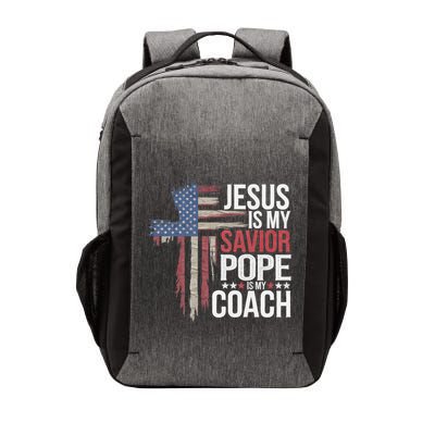 Jesus Is My Savior Pope Is My Coach Religious Quote Vector Backpack