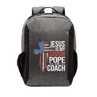 Jesus Is My Savior Pope Is My Coach Religious Quote Vector Backpack