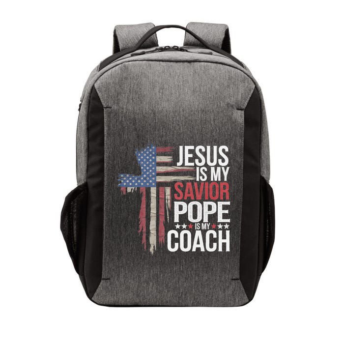 Jesus Is My Savior Pope Is My Coach Religious Quote Vector Backpack