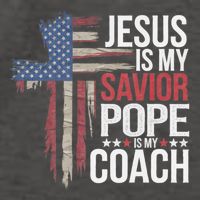 Jesus Is My Savior Pope Is My Coach Religious Quote Vector Backpack