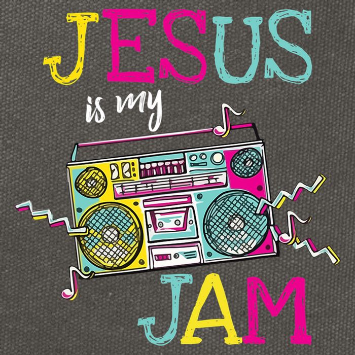 Jesus Is My Jam Christian Faith Religion Music Lover Cotton Canvas Backpack