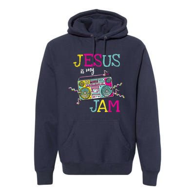 Jesus Is My Jam Christian Faith Religion Music Lover Premium Hoodie