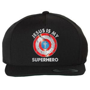 Jesus Is My SuperHero Christian Jesus Lovers Gift Wool Snapback Cap