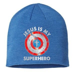 Jesus Is My SuperHero Christian Jesus Lovers Gift Sustainable Beanie