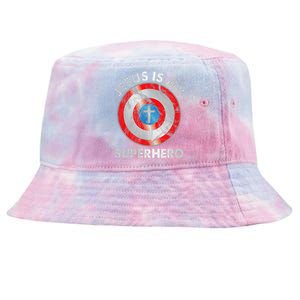 Jesus Is My SuperHero Christian Jesus Lovers Gift Tie-Dyed Bucket Hat