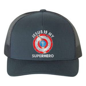 Jesus Is My SuperHero Christian Jesus Lovers Gift Yupoong Adult 5-Panel Trucker Hat