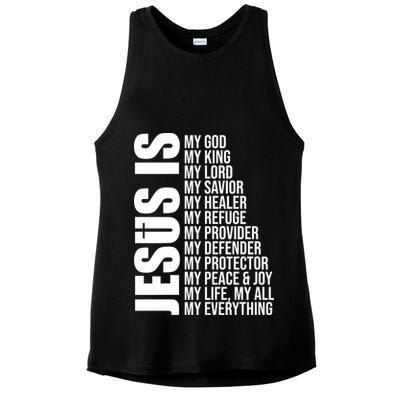 Jesus Is My Everything Ladies PosiCharge Tri-Blend Wicking Tank