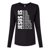 Jesus Is My Everything Womens Cotton Relaxed Long Sleeve T-Shirt