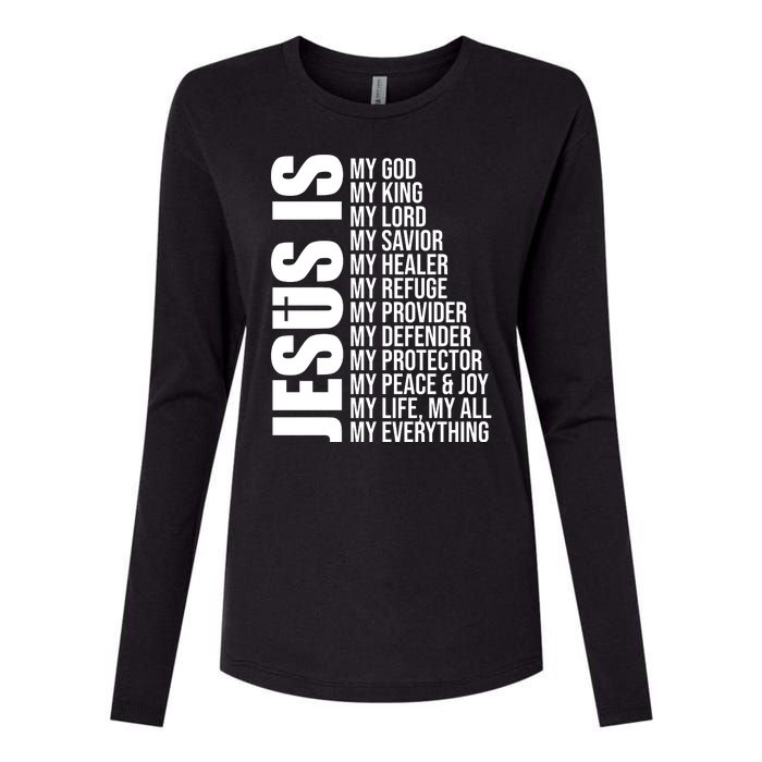 Jesus Is My Everything Womens Cotton Relaxed Long Sleeve T-Shirt