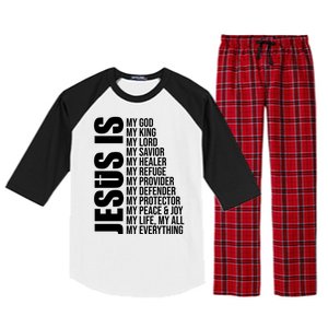 Jesus Is My Everything Raglan Sleeve Pajama Set