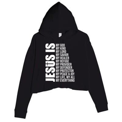 Jesus Is My Everything Crop Fleece Hoodie