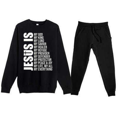 Jesus Is My Everything Premium Crewneck Sweatsuit Set