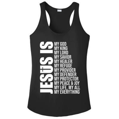 Jesus Is My Everything Ladies PosiCharge Competitor Racerback Tank