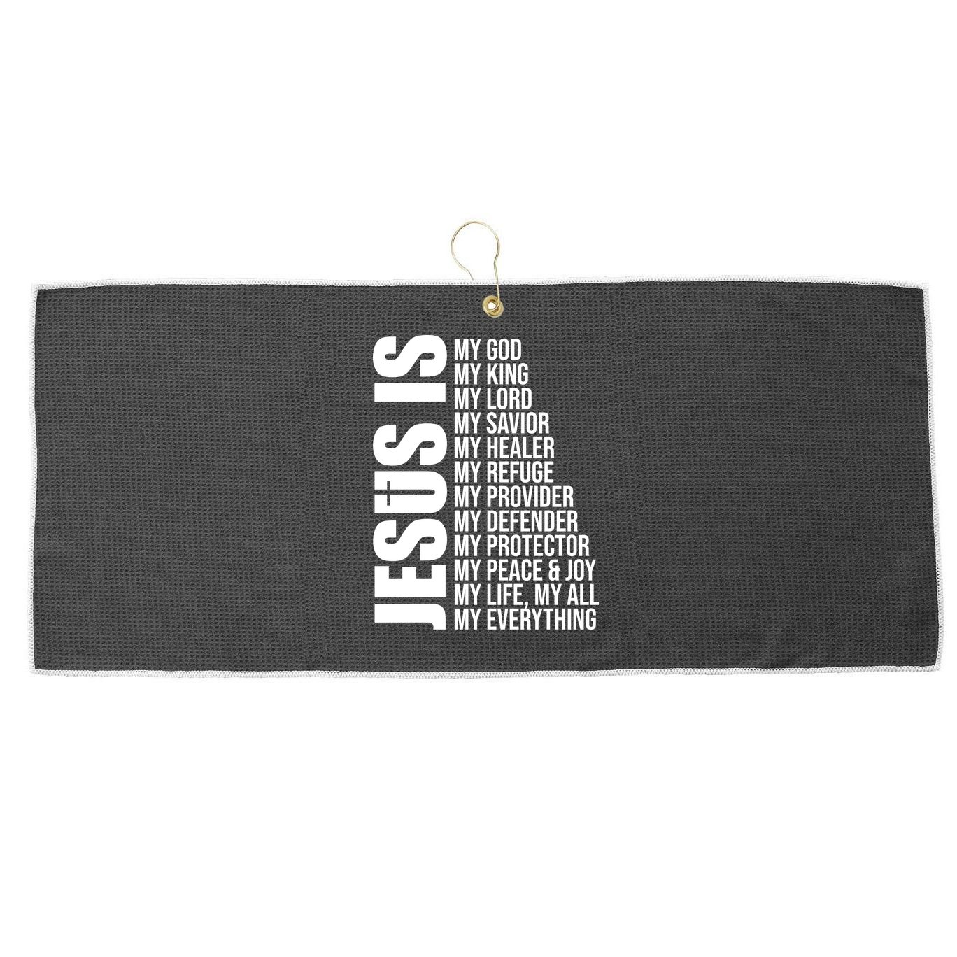 Jesus Is My Everything Large Microfiber Waffle Golf Towel