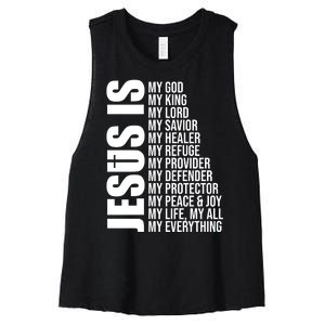 Jesus Is My Everything Women's Racerback Cropped Tank