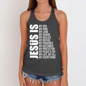 Jesus Is My Everything Women's Knotted Racerback Tank