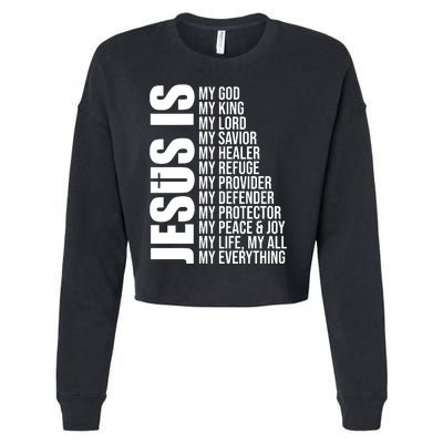 Jesus Is My Everything Cropped Pullover Crew