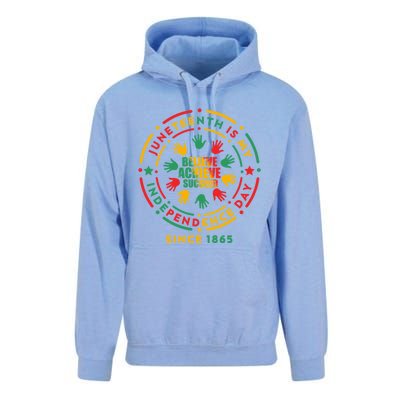 Junenth Is My Independence Day Believe Achieve Succeed Gift Unisex Surf Hoodie