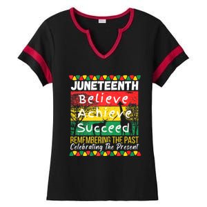 Juneteenth Is My Independence Day Black Pride Melanin Ladies Halftime Notch Neck Tee