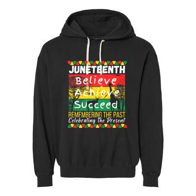 Juneteenth Is My Independence Day Black Pride Melanin Garment-Dyed Fleece Hoodie