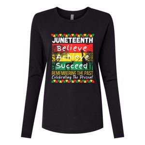 Juneteenth Is My Independence Day Black Pride Melanin Womens Cotton Relaxed Long Sleeve T-Shirt