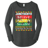 Juneteenth Is My Independence Day Black Pride Melanin Women's Perfect Tri Tunic Long Sleeve Shirt