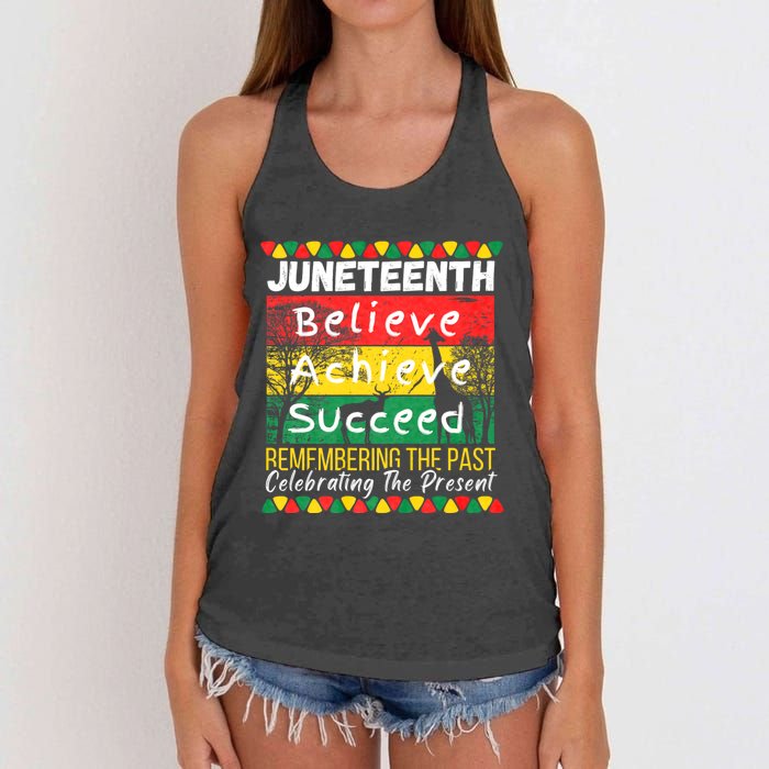 Juneteenth Is My Independence Day Black Pride Melanin Women's Knotted Racerback Tank