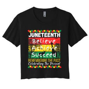 Juneteenth Is My Independence Day Black Pride Melanin Women's Crop Top Tee