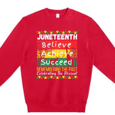 Juneteenth Is My Independence Day Black Pride Melanin Premium Crewneck Sweatshirt