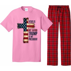 Jesus Is My Savior Trump Is My President Trump 2024 Maga Pajama Set