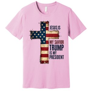 Jesus Is My Savior Trump Is My President Trump 2024 Maga Premium T-Shirt