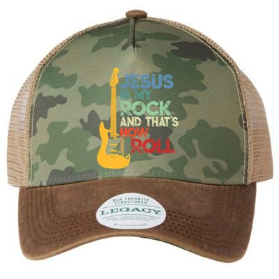 Jesus Is My Rock And That Is How I Roll Christian Legacy Tie Dye Trucker Hat