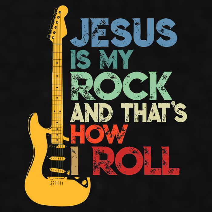 Jesus Is My Rock And That Is How I Roll Christian Ladies PosiCharge Tri-Blend Wicking Tank